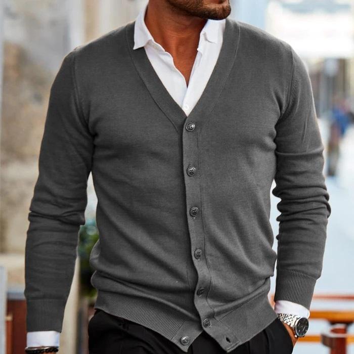 Herren - Lässiger Cardigan - Weicher Strick - Stilvolles Layering für jeden Anlass