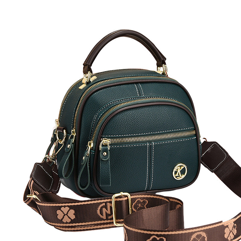 Katy™ Verstellbare Ledertasche mit breitem Schultergurt
