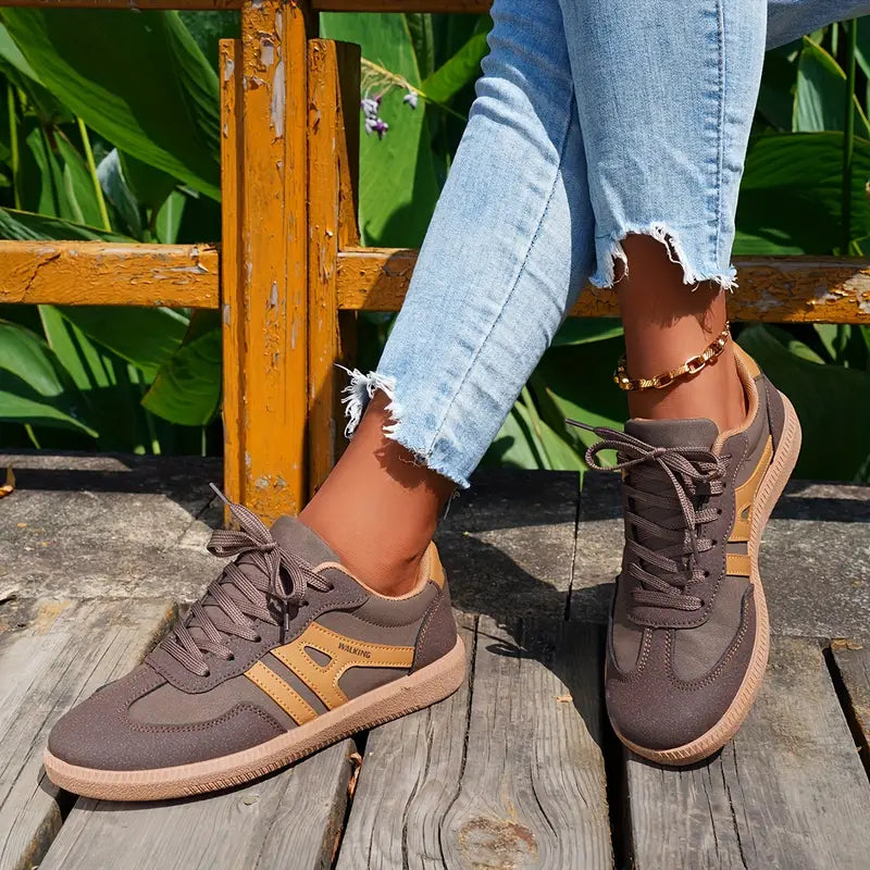 Damen - Bequeme Turnschuhe - Atmungsaktives Material - Stylische und unterstützende Sneakers für jeden Anlass
