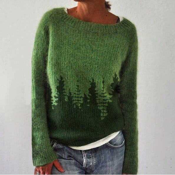 Damen - Retro-Pullover - Gemütlicher Strickstil - Vintage inspirierte Mode für jeden Anlass