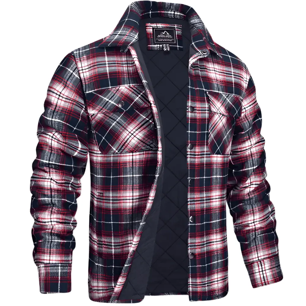 Herren - Gesteppte Karierte Jacke - Hochwertigem Material - Stylische Wärme - Ideal für jede Gelegenheit