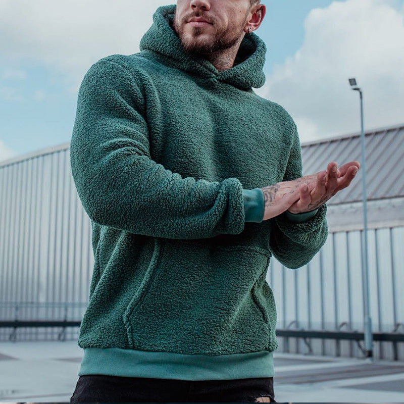 Herren - Plüsch Kapuze - Weiches und kuscheliges Material - Ideal für kaltes Wetter und gemütliche Tage