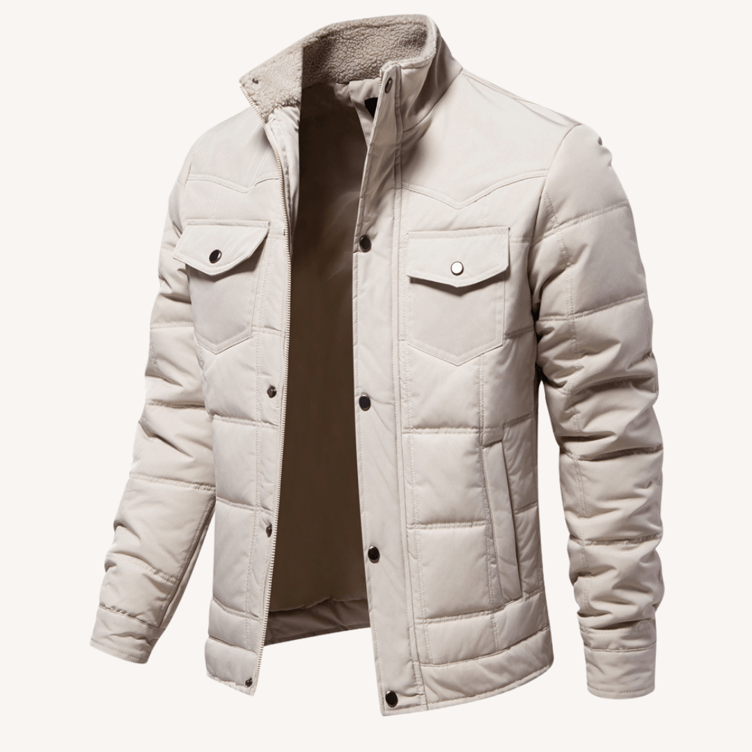 Herren - Stehkragen Jacke - Fleece Gefütterte - Warme und stylische Oberbekleidung für jede Gelegenheit