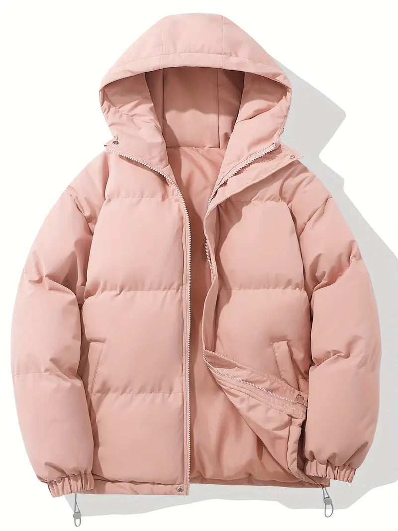 Damen - Klassische Winter-Daunenjacke - Leichte Isolierung - Kapuze - Warme & stylische Oberbekleidung für kalte Tage