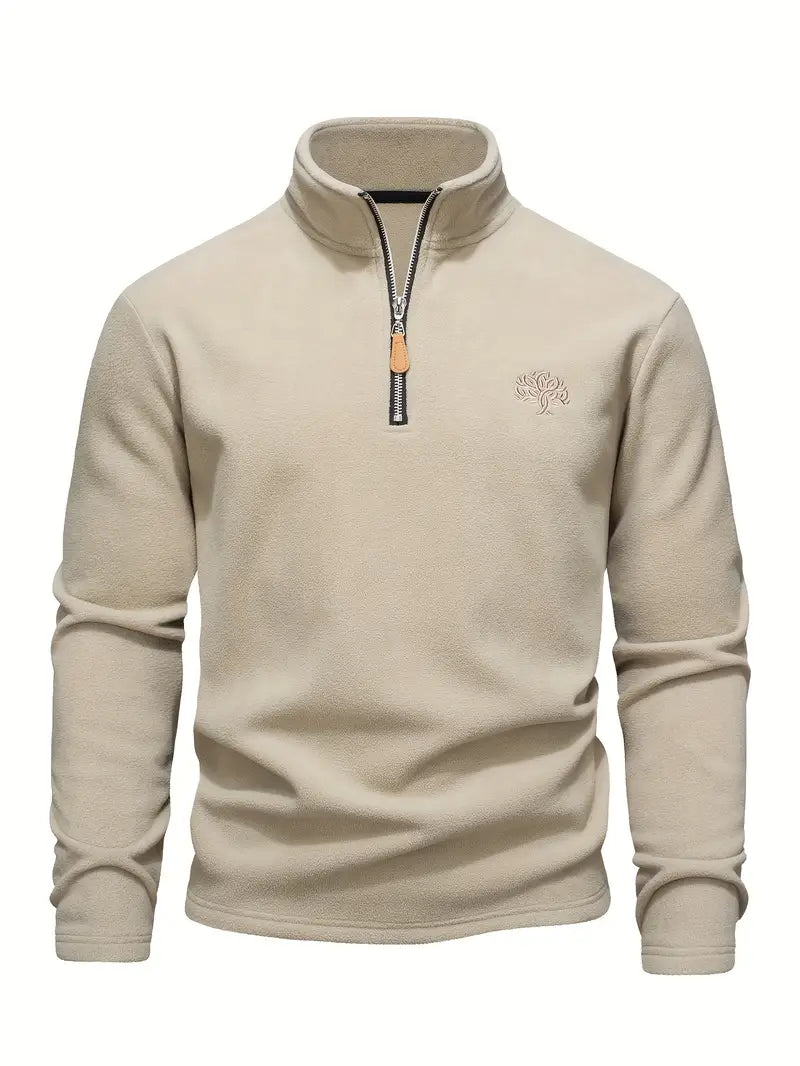 Herren - Zip-Up Pullover - Gemütliche Baumwollmischung - Stylische Alltagsjacke für jeden Anlass