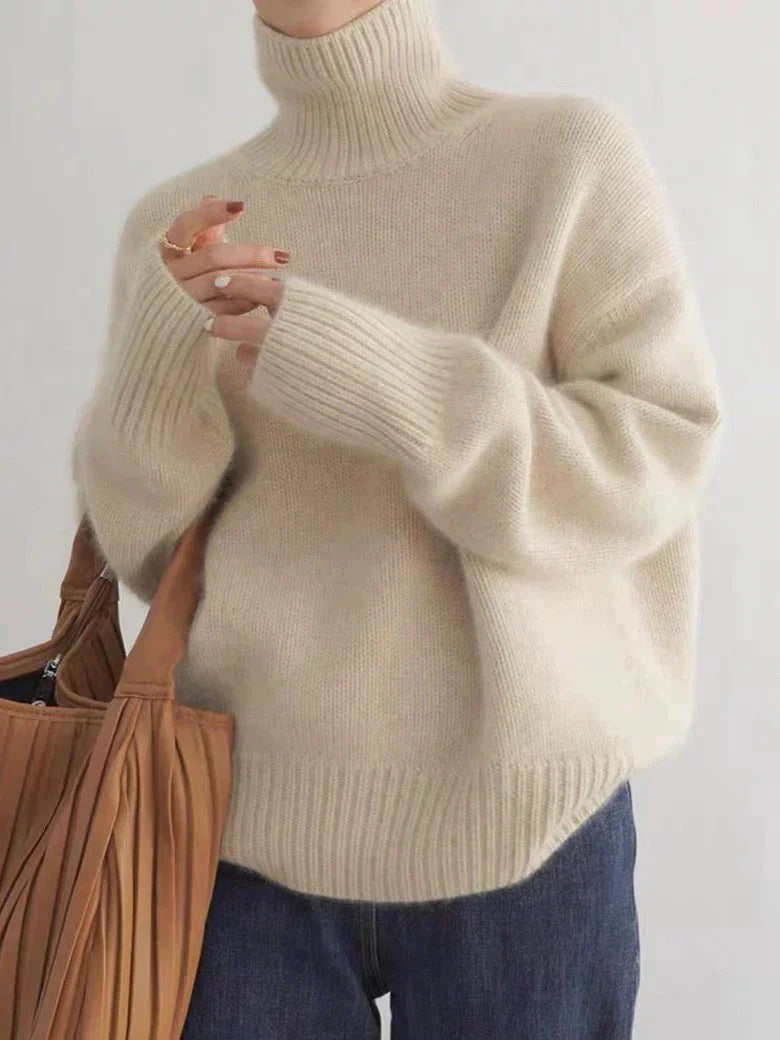 Damen - Rollkragenpullover - Kuscheliger Strick - Warmes Wintermust-have für Stil und Komfort