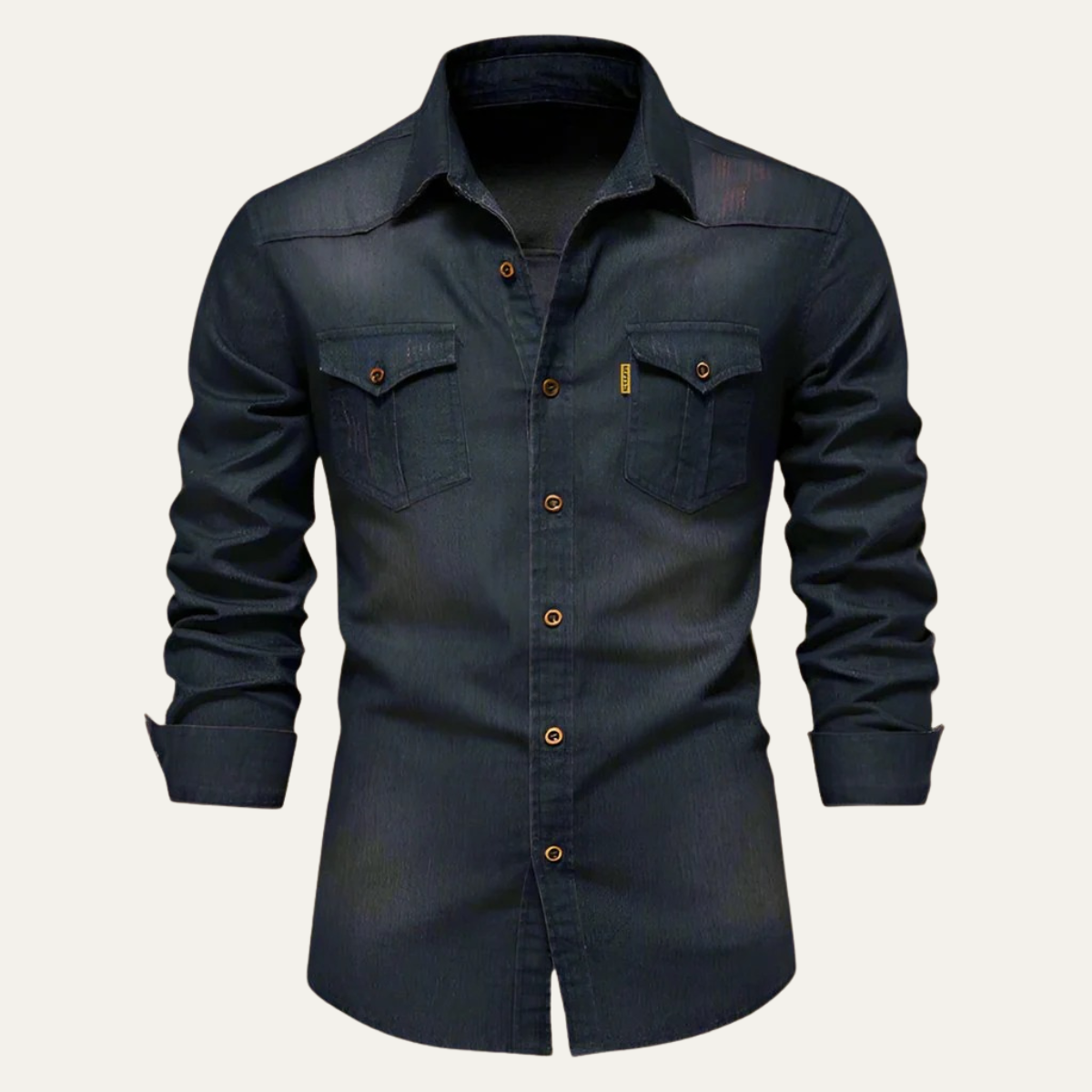 Herren - Denim-Hemd - Klassischer Stil - Strapazierfähiger Stoff - Freizeit Garderobe