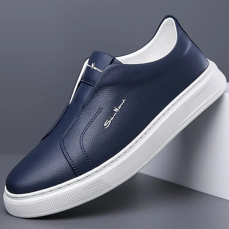 Herren - Slip-On Sneakers - Leder - Lässige Canvas-Schuhe für Komfort und Stil - Perfekte Freizeitschuhe