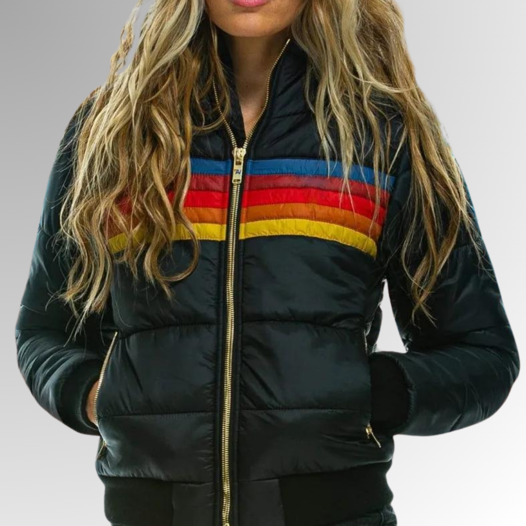 Damen - Retro-Jacke - Baumwoll-Mischung - Isoliert für optimalen Kälteschutz - Stilvoller Begleiter für kaltes Wetter