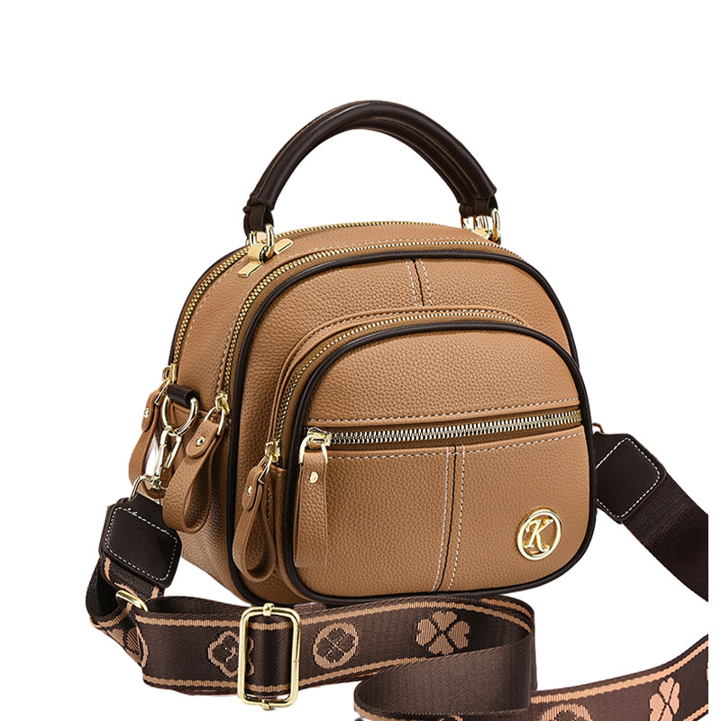 Katy™ Verstellbare Ledertasche mit breitem Schultergurt