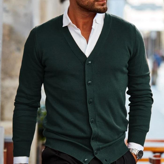 Herren - Lässiger Cardigan - Weicher Strick - Stilvolles Layering für jeden Anlass