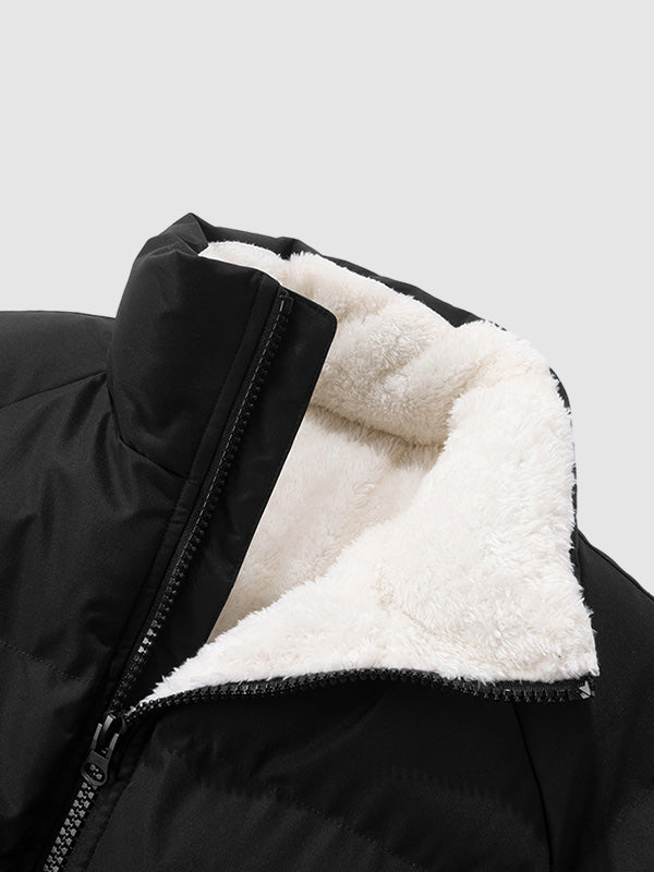 Herren - Dicke Puffer Jacke - Fleece gefüttert - Optimale Wärme - Ideal für kaltes Wetter