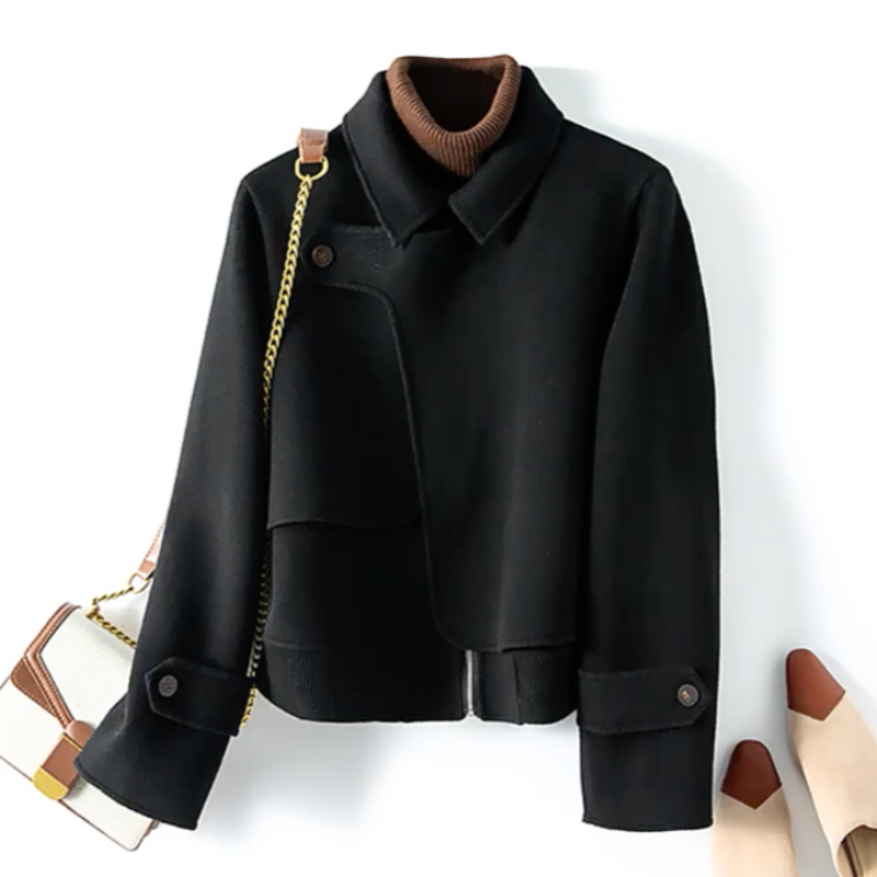 Damen - Stilvolle jacke - Woll - Hohe Wärme & zeitlose Eleganz - Ideal für jede Gelegenheit