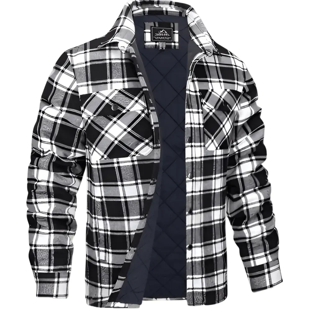 Herren - Gesteppte Karierte Jacke - Hochwertigem Material - Stylische Wärme - Ideal für jede Gelegenheit