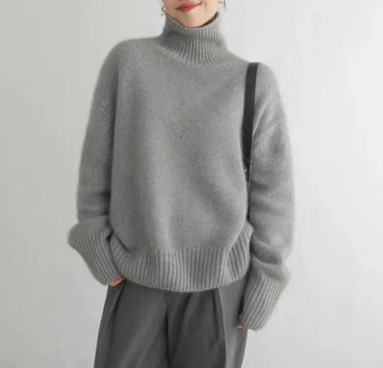 Damen - Rollkragenpullover - Kuscheliger Strick - Warmes Wintermust-have für Stil und Komfort