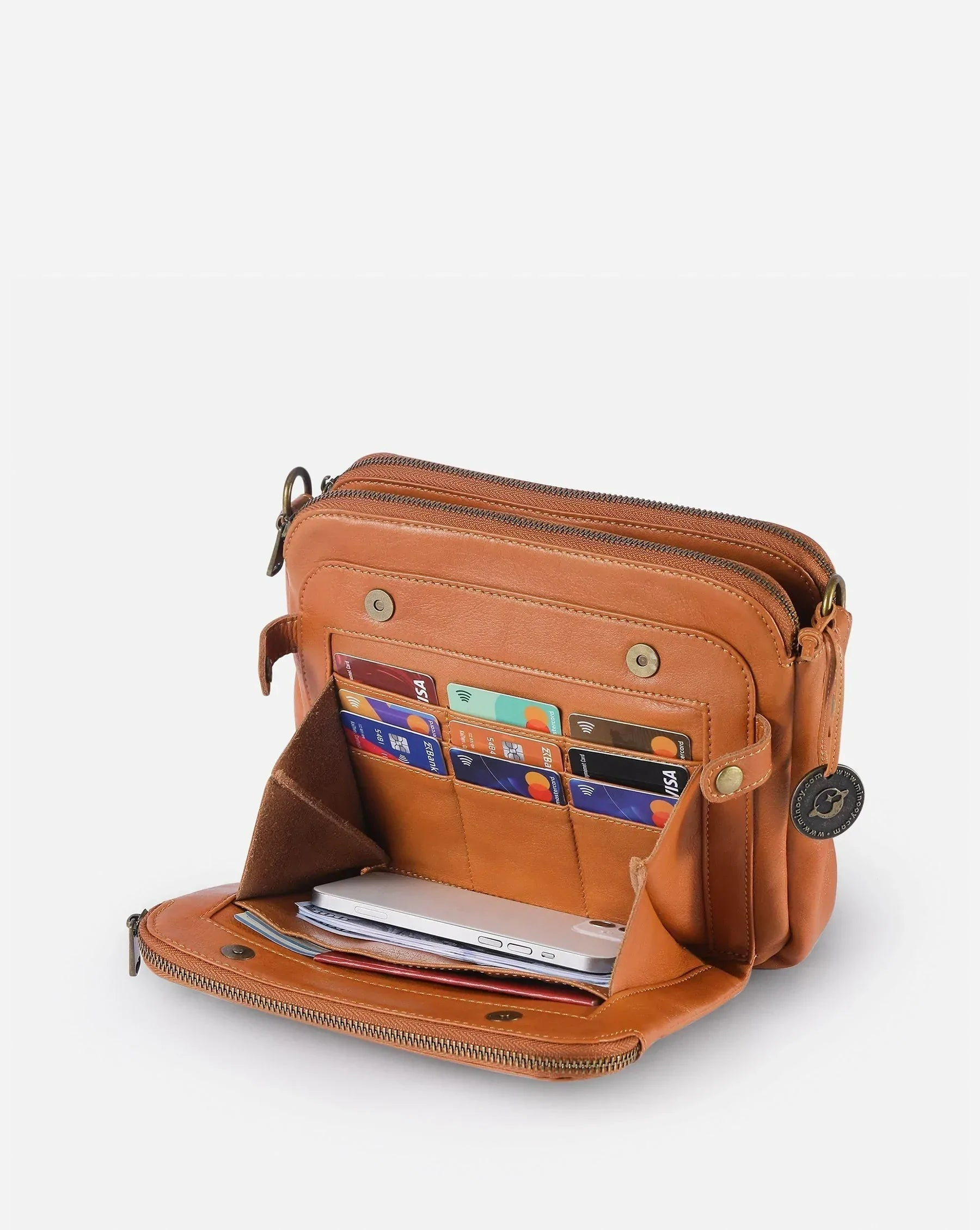 Leder Crossbody Tasche