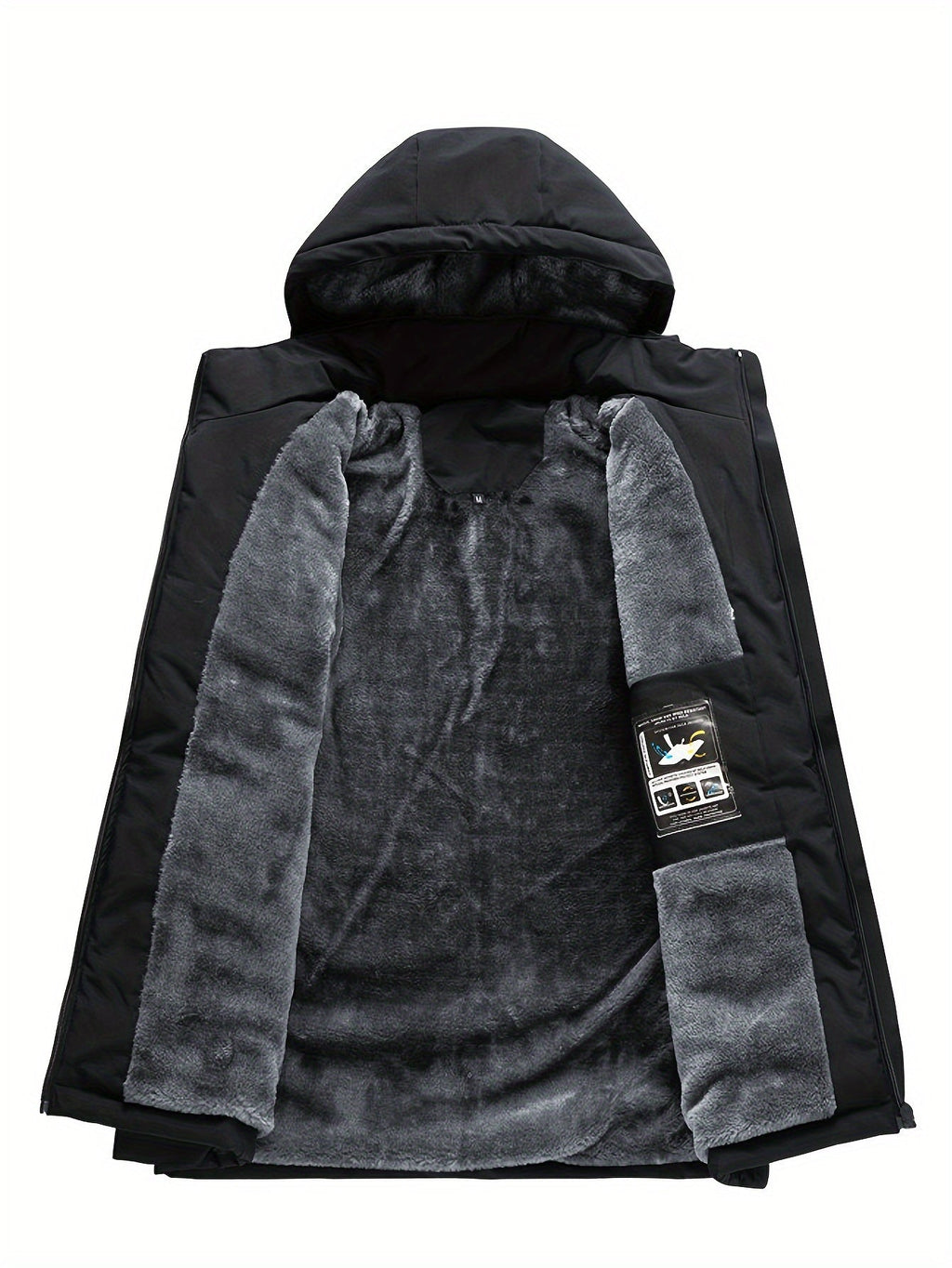 Herren - Wasserdichte Thermo-Winterjacke -  Polyester - Winddicht & Fleece gefüttert für Outdoor-Abenteuer
