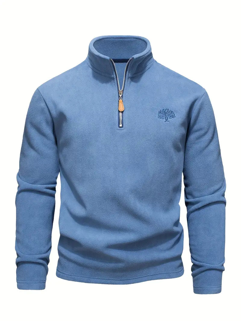Herren - Zip-Up Pullover - Gemütliche Baumwollmischung - Stylische Alltagsjacke für jeden Anlass