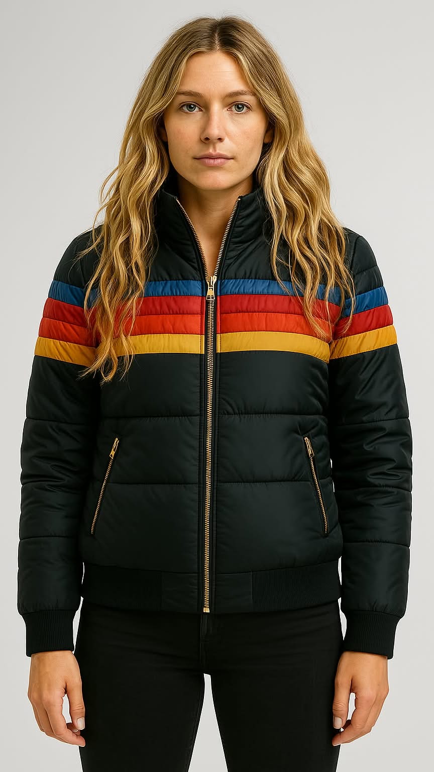 Damen - Retro-Jacke - Baumwoll-Mischung - Isoliert für optimalen Kälteschutz - Stilvoller Begleiter für kaltes Wetter