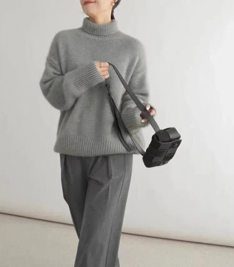 Damen - Rollkragenpullover - Kuscheliger Strick - Warmes Wintermust-have für Stil und Komfort