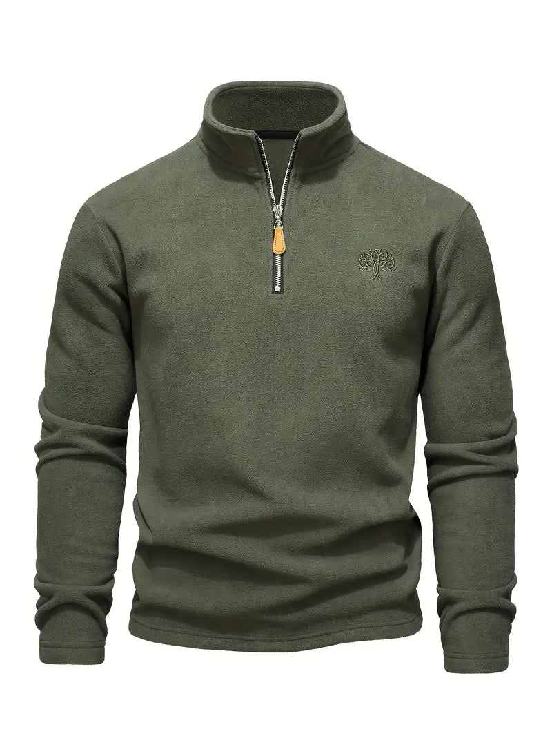 Herren - Zip-Up Pullover - Gemütliche Baumwollmischung - Stylische Alltagsjacke für jeden Anlass