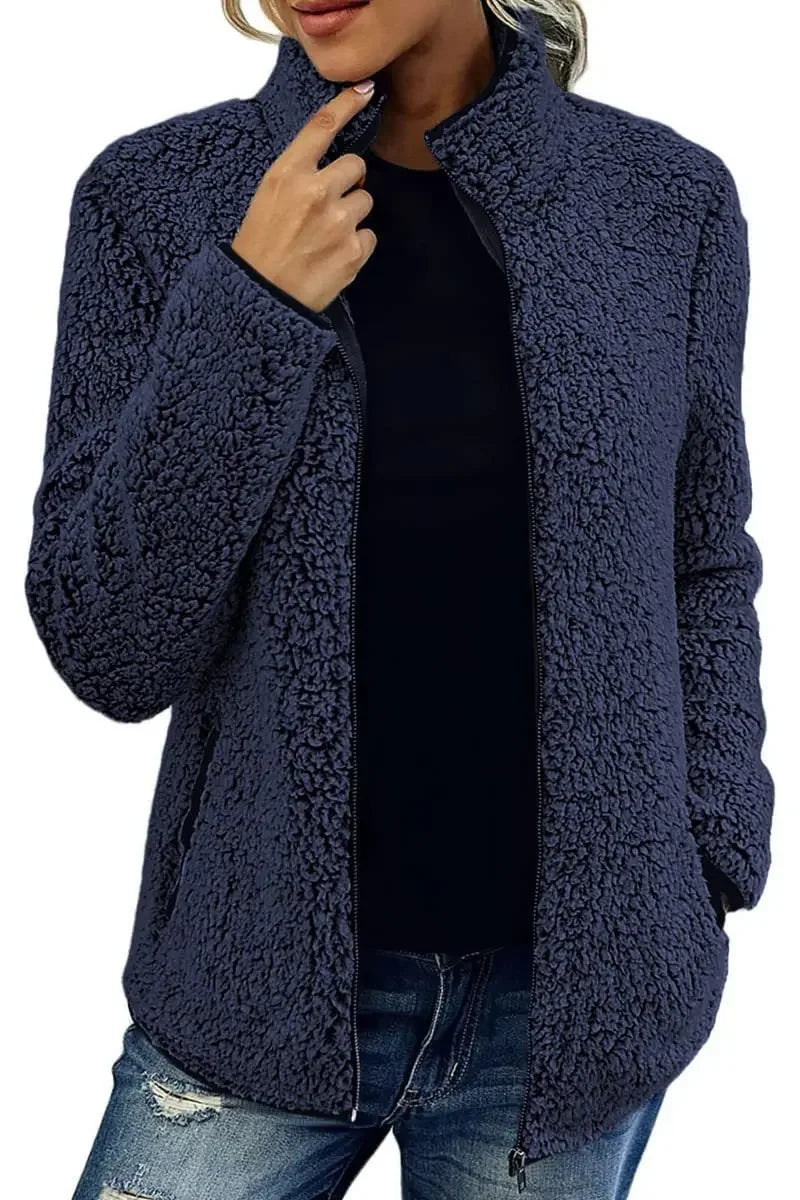 Damen - Fleece-Jacke mit Reißverschluss - Kuschelig - Weiches Material - Ideal zum Überziehen für jeden Anlass