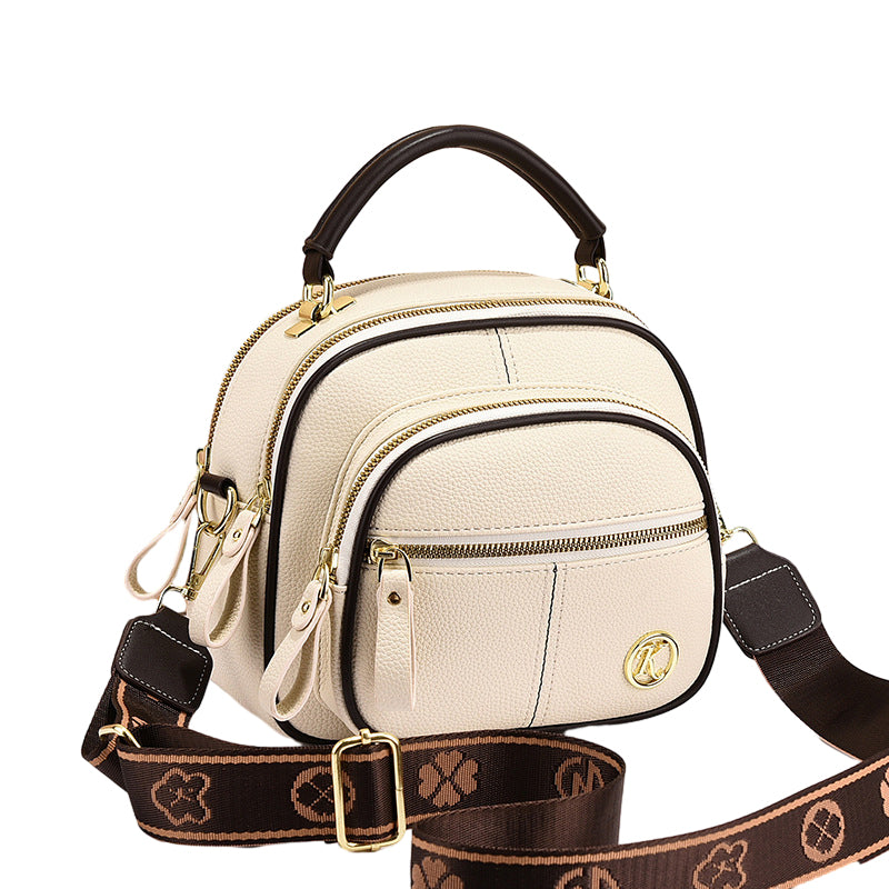 Katy™ Verstellbare Ledertasche mit breitem Schultergurt