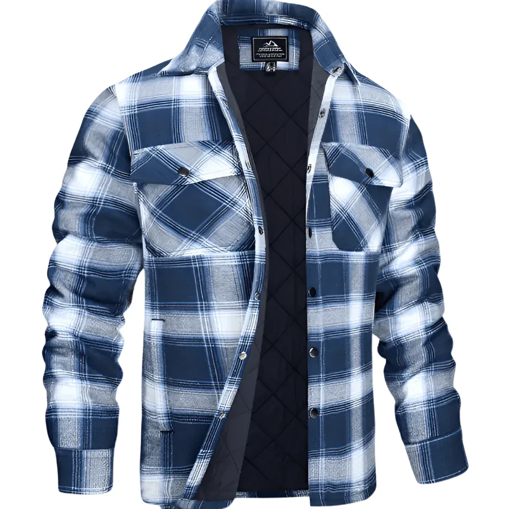 Herren - Gesteppte Karierte Jacke - Hochwertigem Material - Stylische Wärme - Ideal für jede Gelegenheit