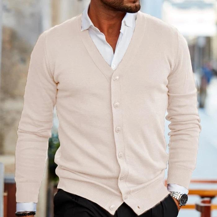 Herren - Lässiger Cardigan - Weicher Strick - Stilvolles Layering für jeden Anlass