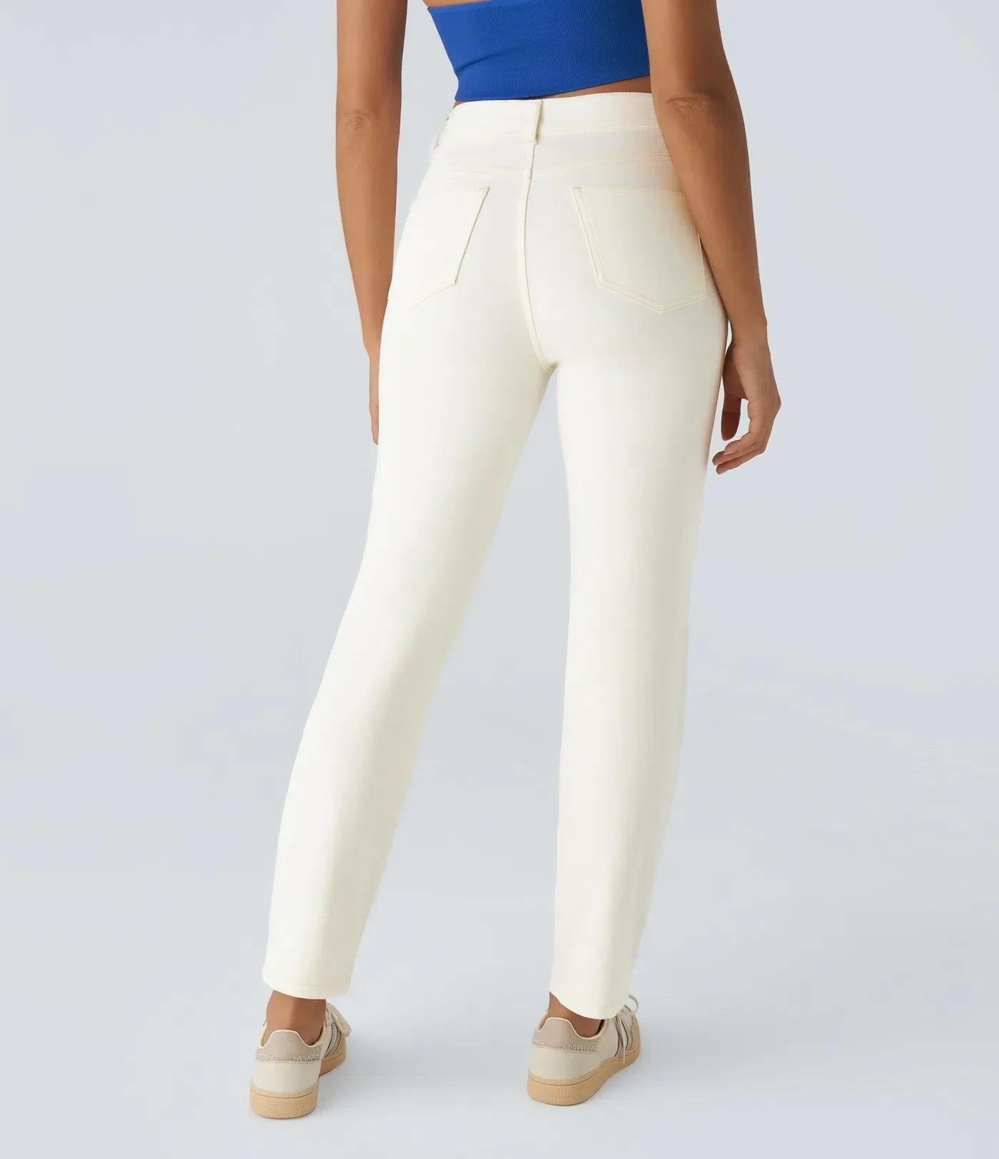 Damen - Bequeme elastische Hose - Stylisch & vielseitig für jeden Tag - Komfort und Stil vereint