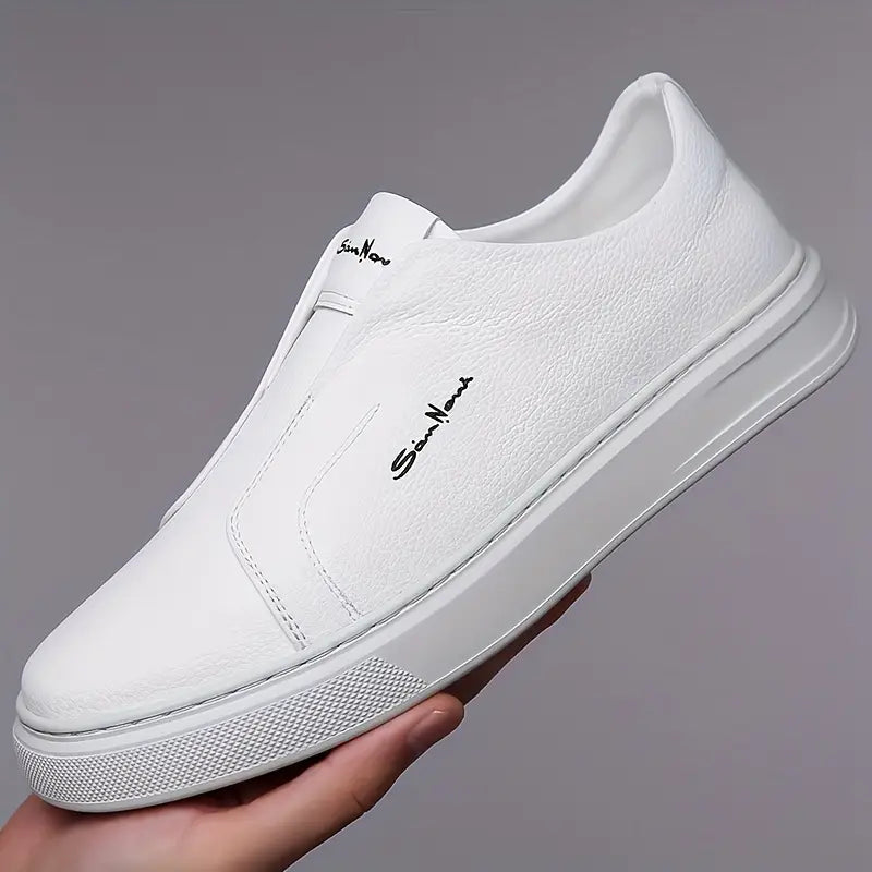 Herren - Slip-On Sneakers - Leder - Lässige Canvas-Schuhe für Komfort und Stil - Perfekte Freizeitschuhe