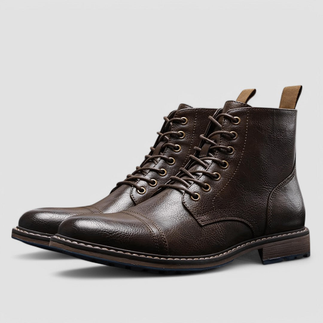 Herren - Kappenstiefel - Hochwertigem Leder - Stylisch und bequem für jeden Anlass