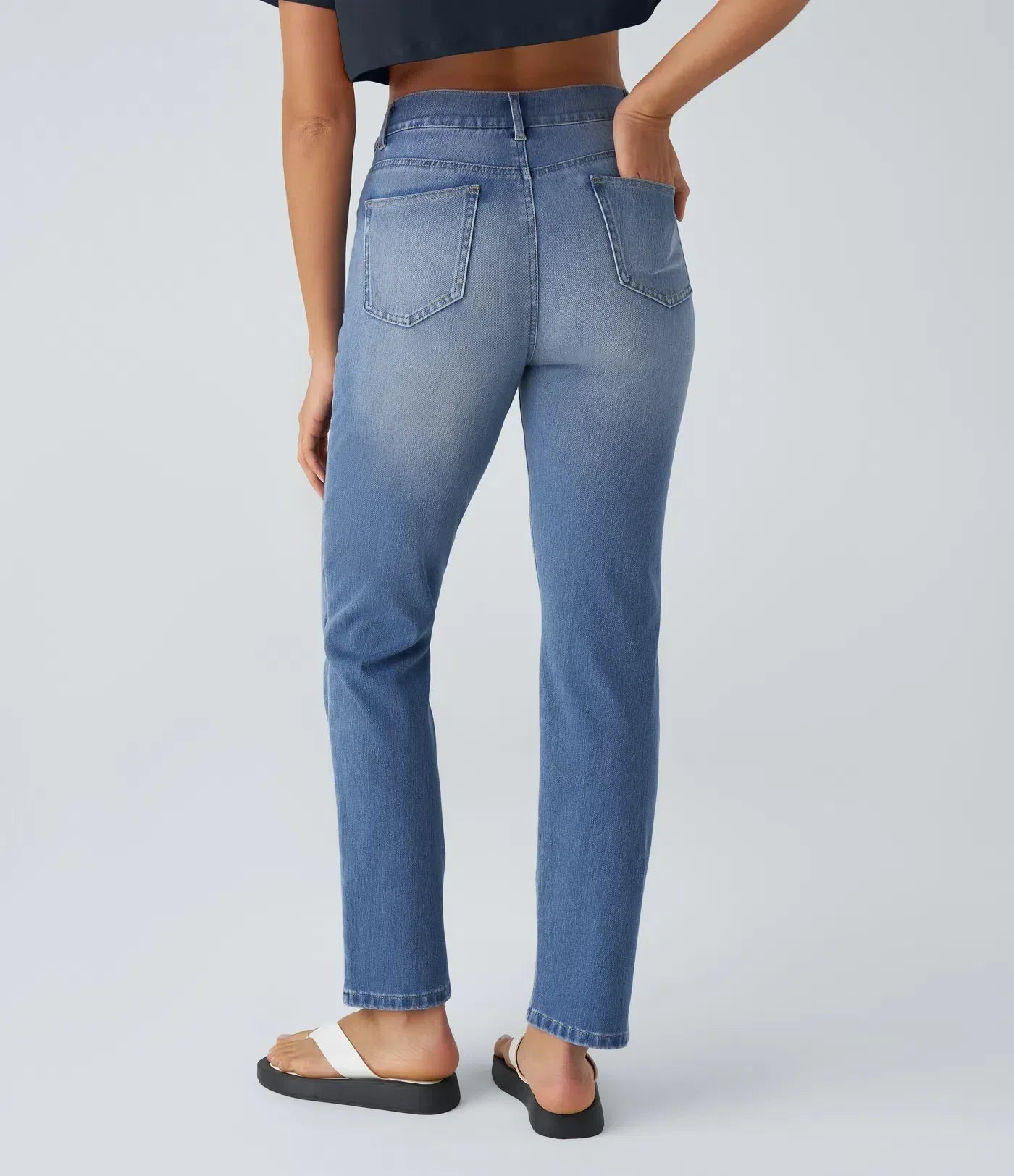 Damen - Bequeme elastische Hose - Stylisch & vielseitig für jeden Tag - Komfort und Stil vereint