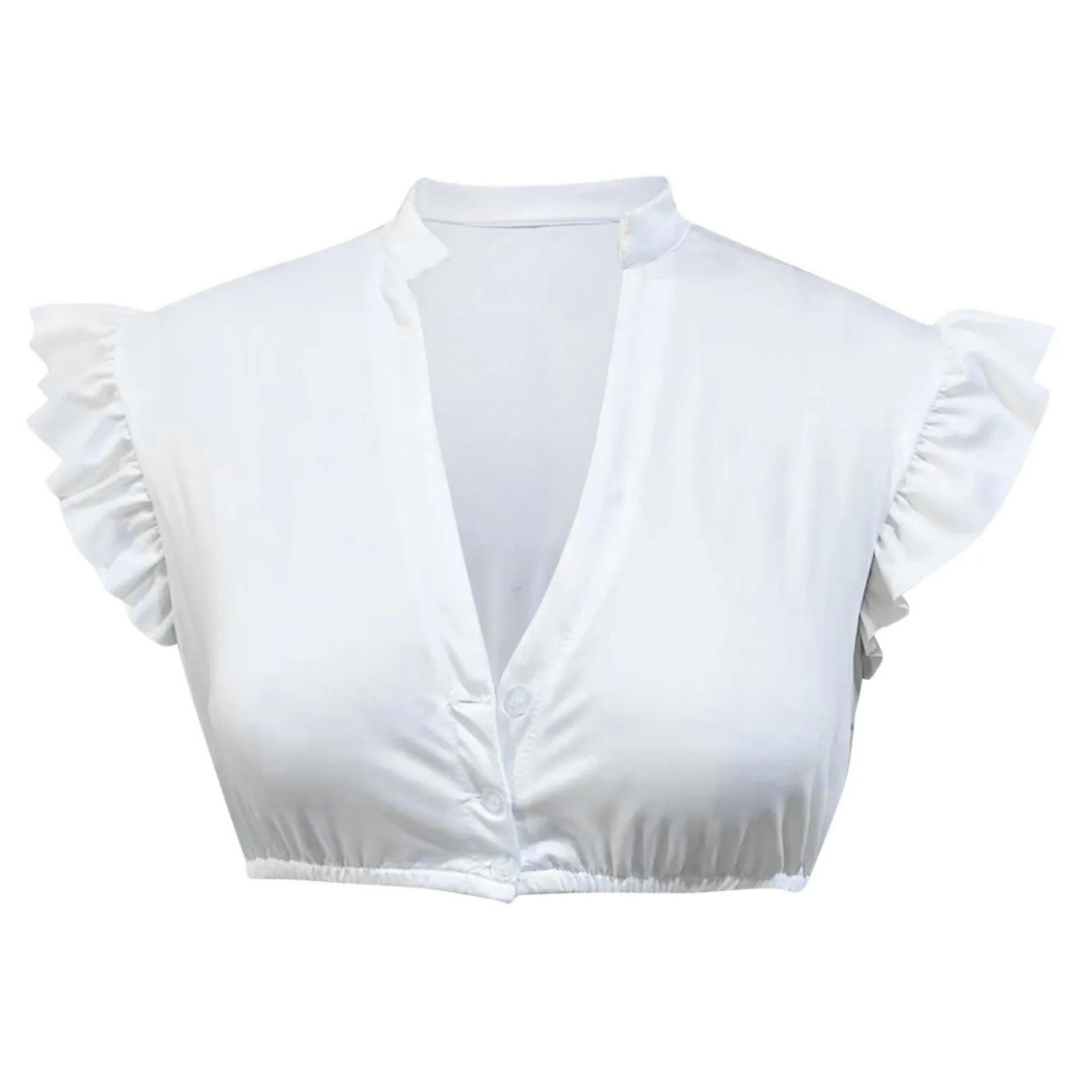 Damen Traditionell Weiße Oktoberfest Dirndl Bluse