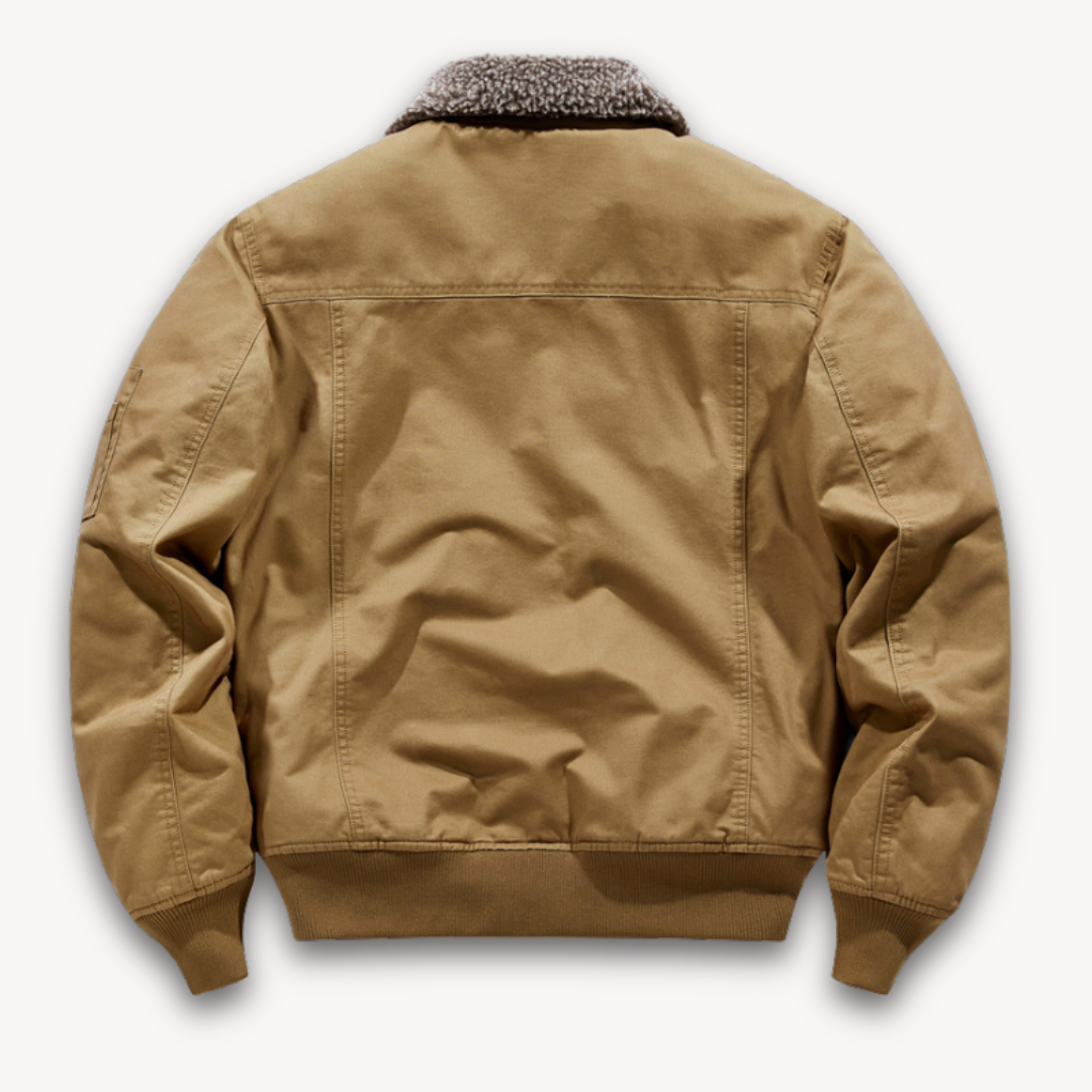Herren - Sherpa-gefütterte Arbeitsjacke - Baumwoll - Kuschelig & strapazierfähig - Ideal für kalte Wetterabenteuer