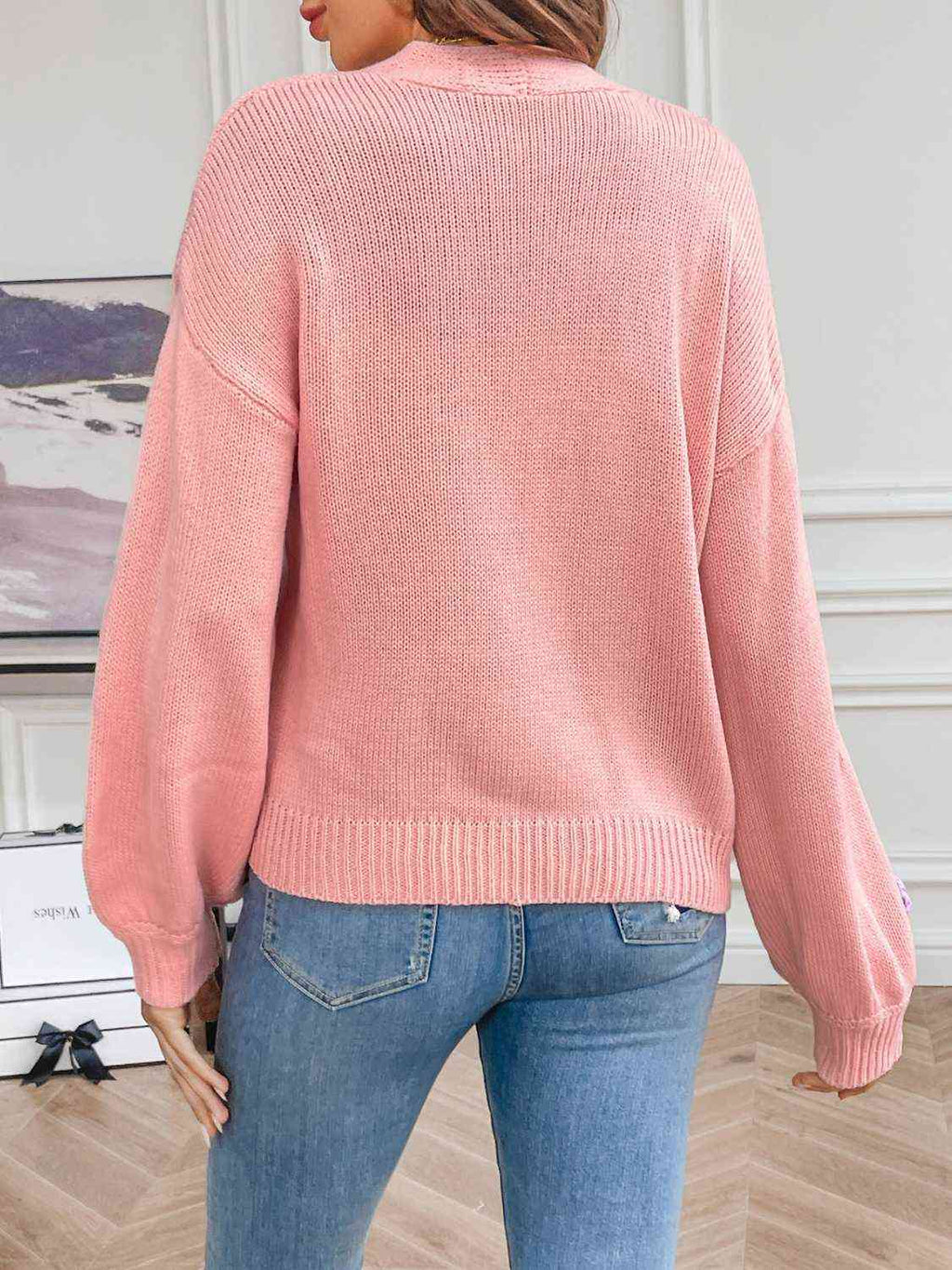 Frauen - Floraler Cardigan - Leicht und stilvoll mit langen Ärmeln - Offene Vorderseite für jedes Outfit