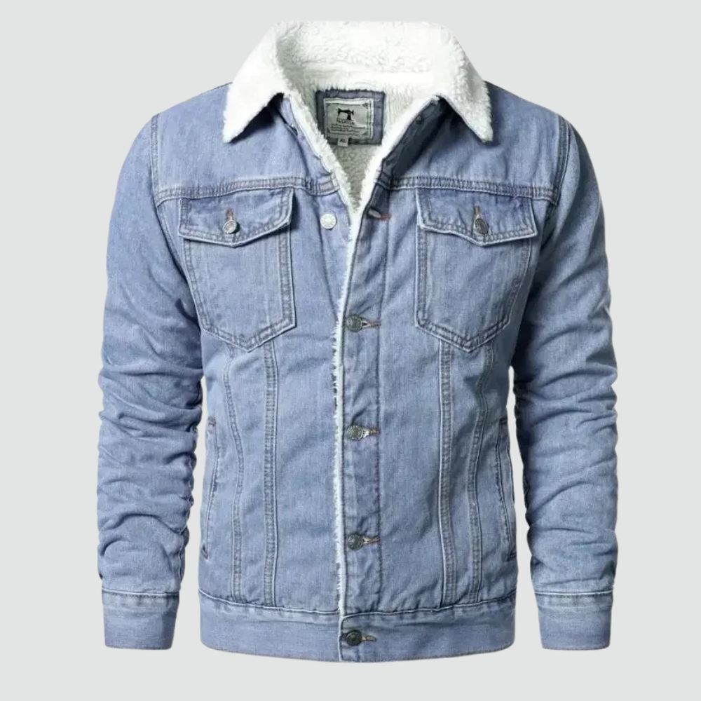 Herren - Denim Jacket - Klassischer Stil - Strapazierfähiger Denim - Klassischen stil für jeden Anlass