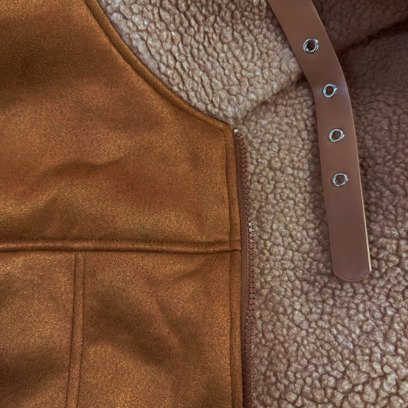 Herren - Mehrfachtaschen Jacke - Kunstpelz Lambswool - Klassischen Design - Ultimativen Winterkomfort