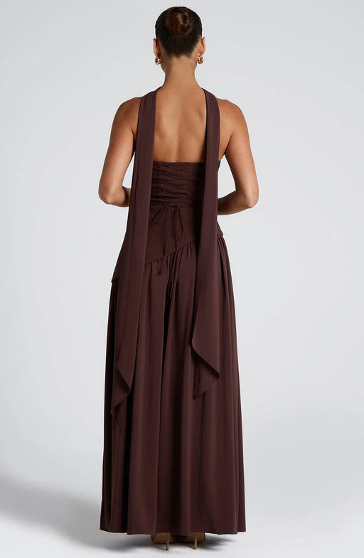 Damen - Trägerloses Abendkleid - A-Linie mit Schlitz - Elegantes Design für besondere Anlässe