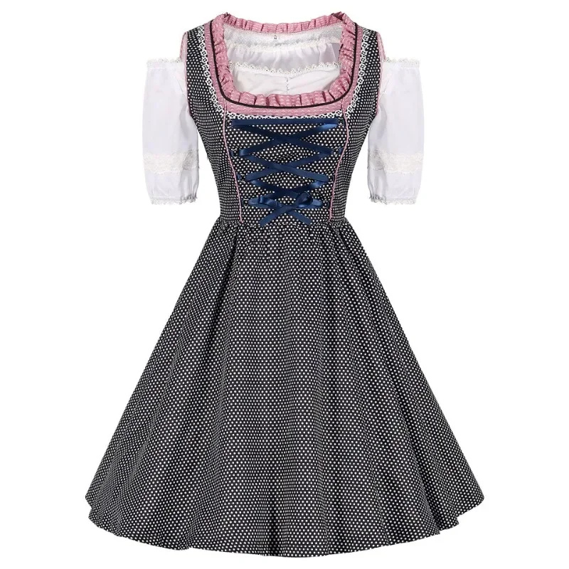 Damen Rosa Oktoberfest Dirndl Kleid