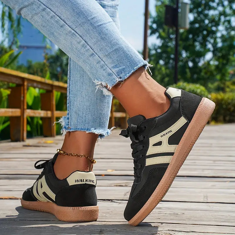 Damen - Bequeme Turnschuhe - Atmungsaktives Material - Stylische und unterstützende Sneakers für jeden Anlass