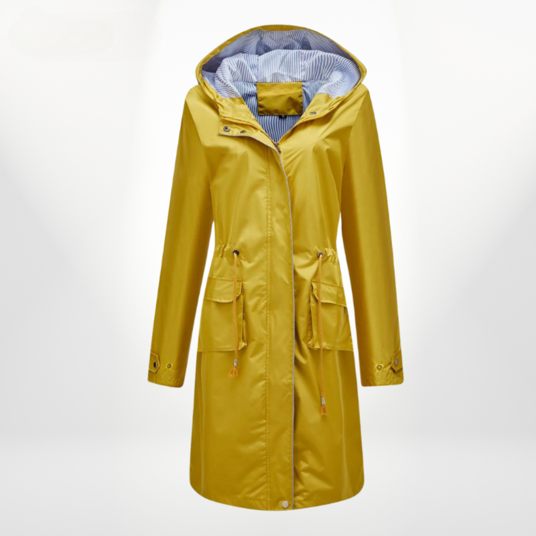 Damen - Trenchcoat mit Kapuze - Wasserdichter - Stylische & funktionelle - Oberbekleidung für jeden Anlass