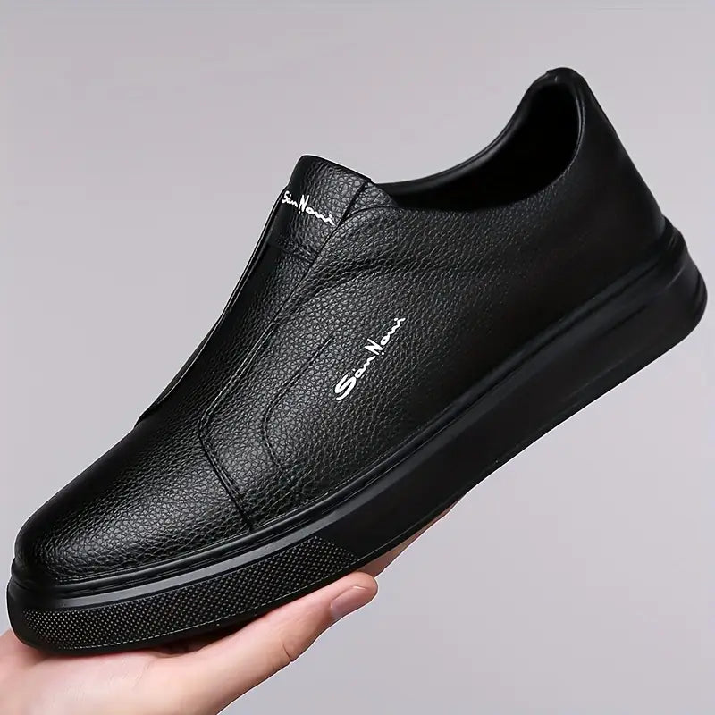 Herren - Slip-On Sneakers - Leder - Lässige Canvas-Schuhe für Komfort und Stil - Perfekte Freizeitschuhe