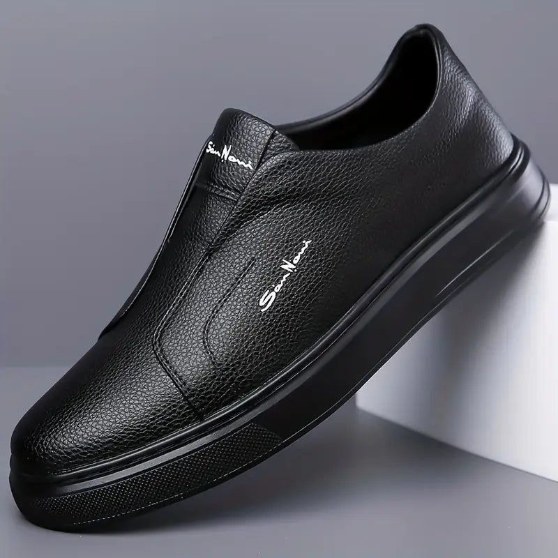 Herren - Slip-On Sneakers - Leder - Lässige Canvas-Schuhe für Komfort und Stil - Perfekte Freizeitschuhe