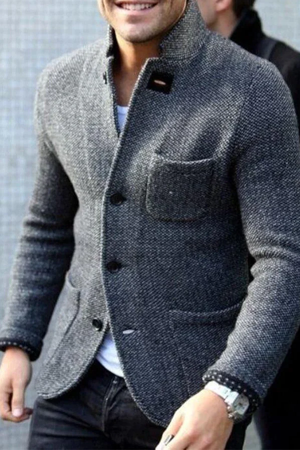 Herren - Retro Strickjacke - Kuscheliger Strickstoff - Modisches Essential für jeden Anlass