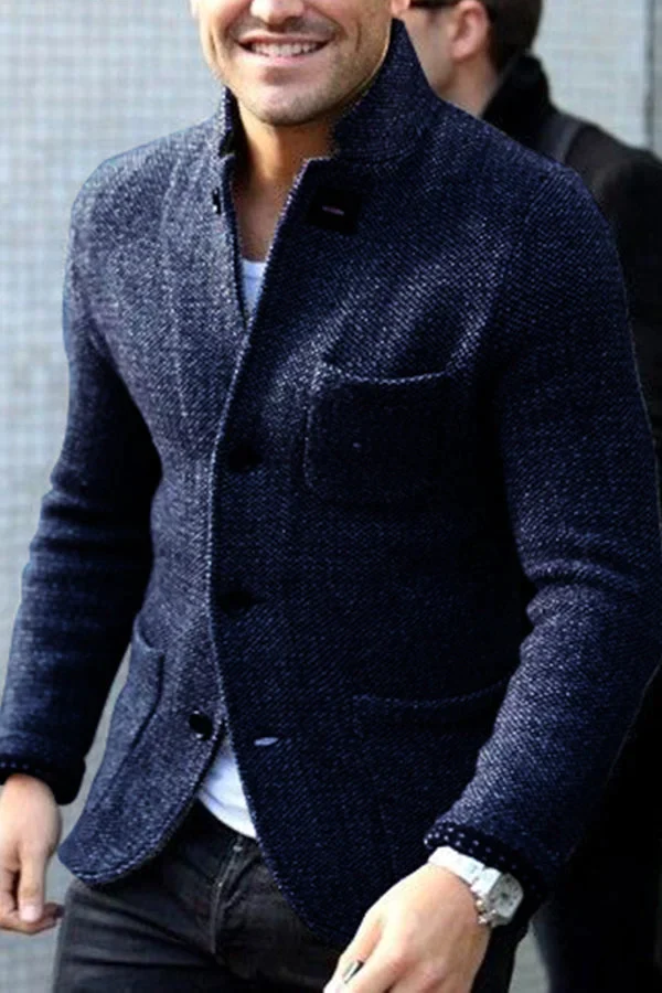 Herren - Retro Strickjacke - Kuscheliger Strickstoff - Modisches Essential für jeden Anlass