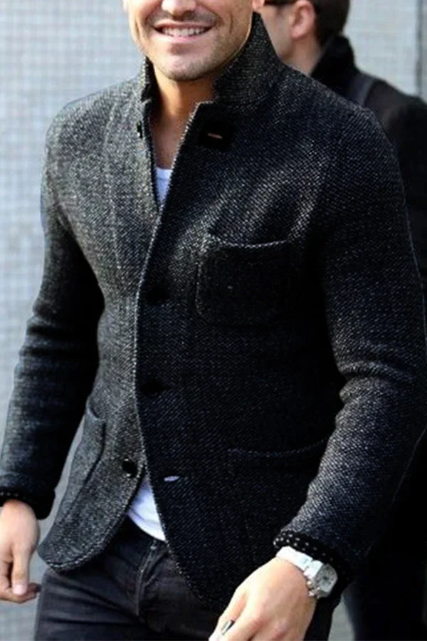 Herren - Retro Strickjacke - Kuscheliger Strickstoff - Modisches Essential für jeden Anlass