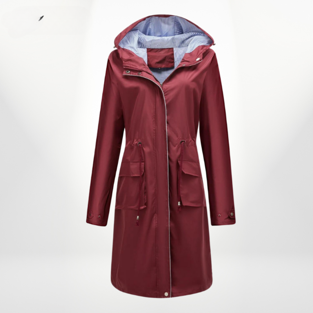 Damen - Trenchcoat mit Kapuze - Wasserdichter - Stylische & funktionelle - Oberbekleidung für jeden Anlass