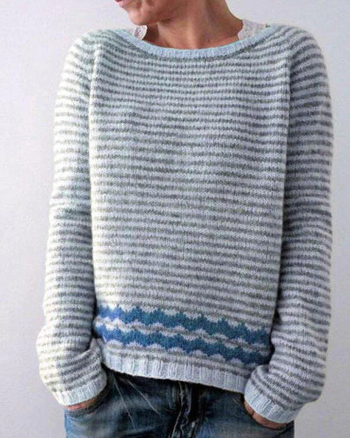 Damen - Retro-Pullover - Gemütlicher Strickstil - Vintage inspirierte Mode für jeden Anlass