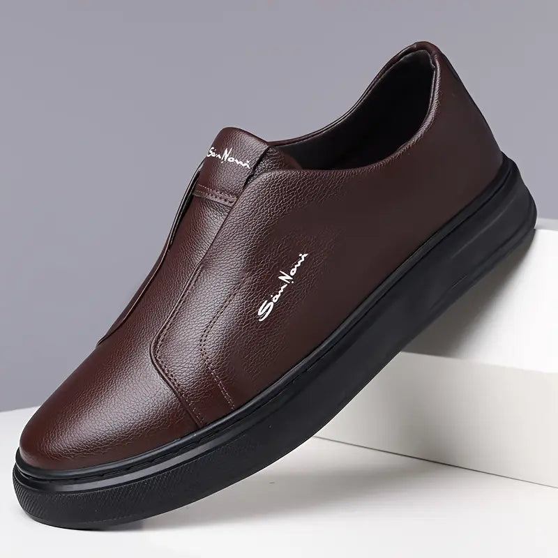 Herren - Slip-On Sneakers - Leder - Lässige Canvas-Schuhe für Komfort und Stil - Perfekte Freizeitschuhe